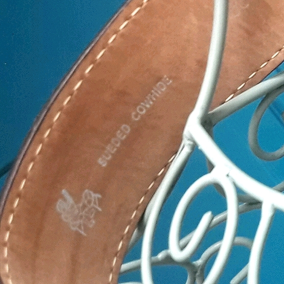 Real Leather Belt Genuine Cowhide Suede Gold Buckle Adjustable Length Strap - Picture 11 of 16